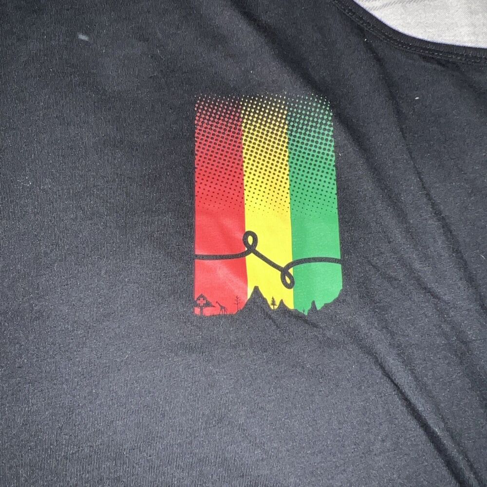 LRG Men Tank Top XLARGE Black Graphic Activewear Logo Sleeveless Colorful - Picture 3 of 6